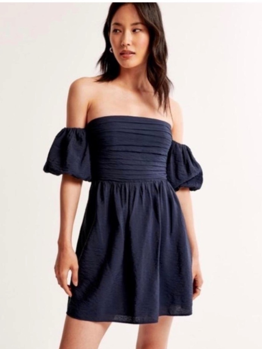 Abercrombie & Fitch Emerson Navy / Dark Indigo Off The Shoulder Dress XXS